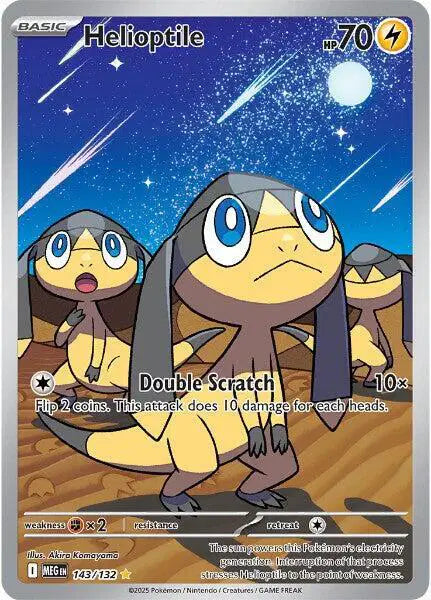 Helioptile Pokemon • Shiny Rare • 143/132 Mega Evolution