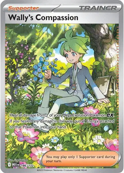 Wally's Compassion Pokemon Special Illustration Rare 186/132 Mega Evolution