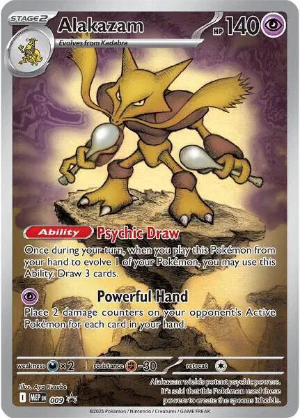 Alakazam Pokemon Promo 009 Mega Evolution Promos