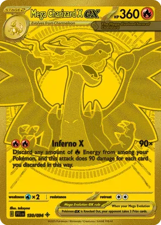 Mega Charizard X ex Phantasmal Flames Mega Hyper Rare 130/094
