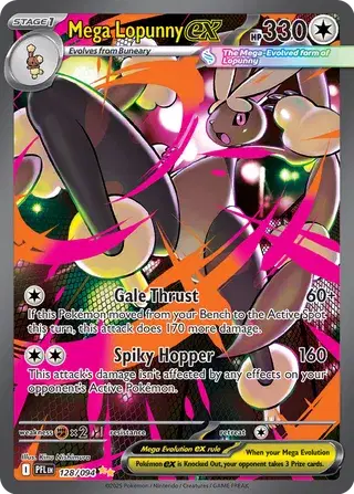 Mega Lopunny ex Pokemon Special Illustration Rare 128/094 Phantasmal Flames