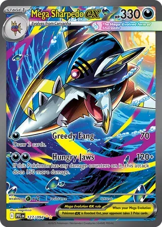 Mega Sharpedo ex Phantasmal Flames Special Illustration Rare 127/094