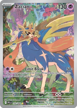 Zacian Phantasmal Flames Illustration Rare 100/094