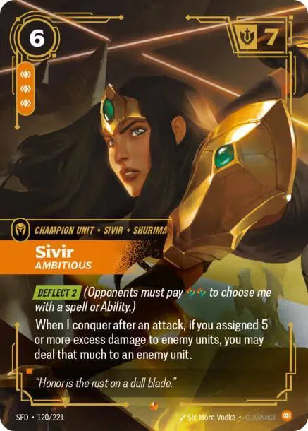 Sivir - Ambitious Spiritforged Epic • 120/221 Foil