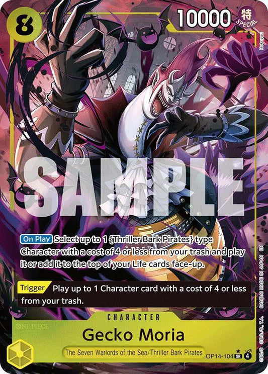 Gecko Moria - OP14-104 (Alternate Art) The Azure Sea's Seven SR OP14-104