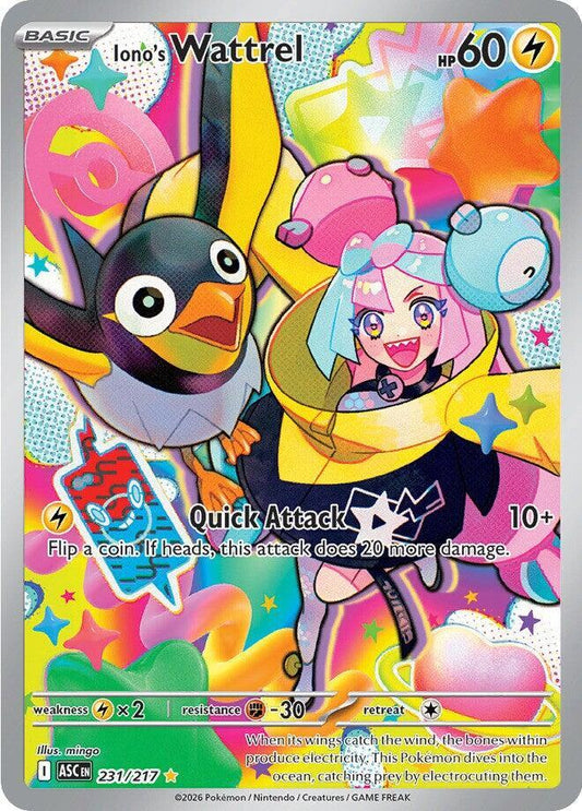 Iono's Wattrel Ascended Heroes Illustration Rare 231/217