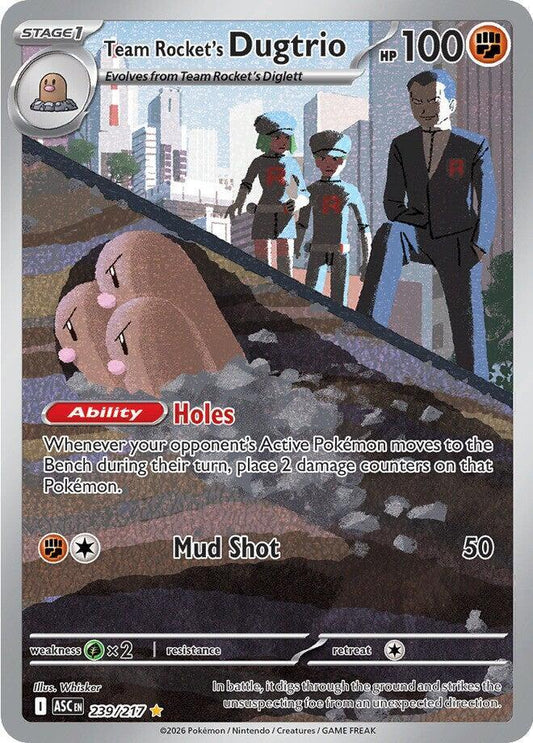 Team Rocket's Dugtrio Ascended Heroes Illustration Rare 239/217