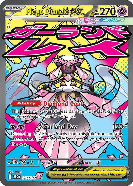 Mega Diancie ex Ascended Heroes Mega Attack Rare 267/217
