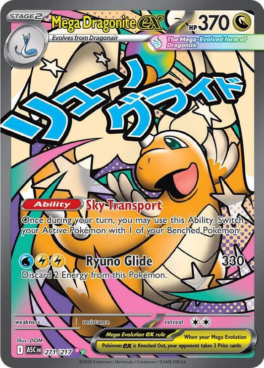 Mega Dragonite ex Ascended Heroes Mega Attack Rare 271/217