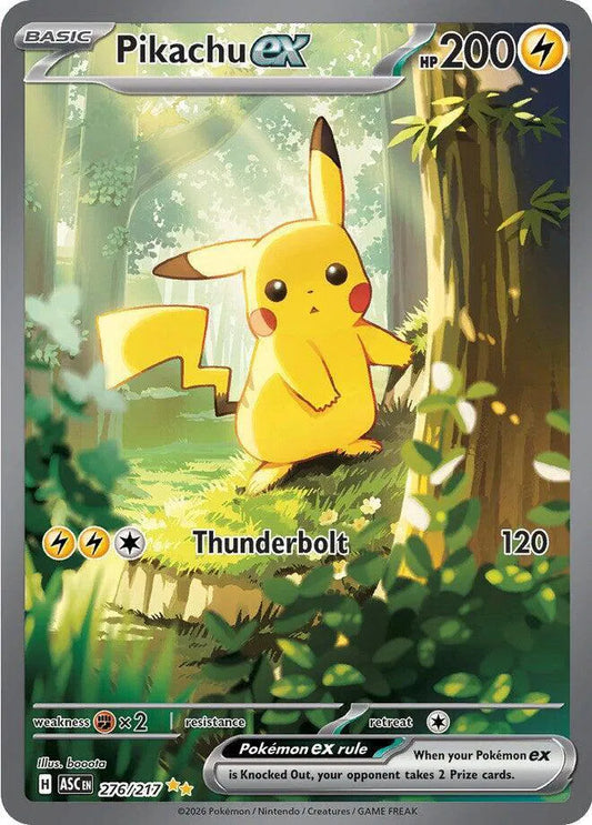 Pikachu ex Ascended Heroes Special Illustration Rare 276/217