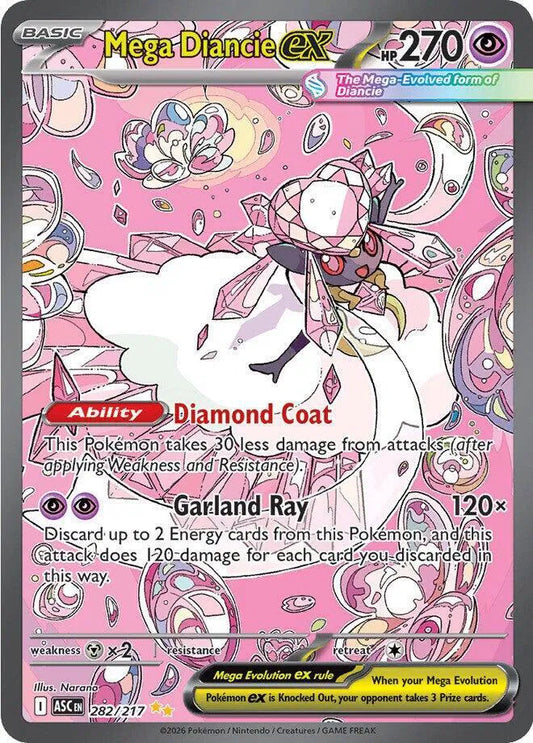 Mega Diancie ex Ascended Heroes Special Illustration Rare 282/217