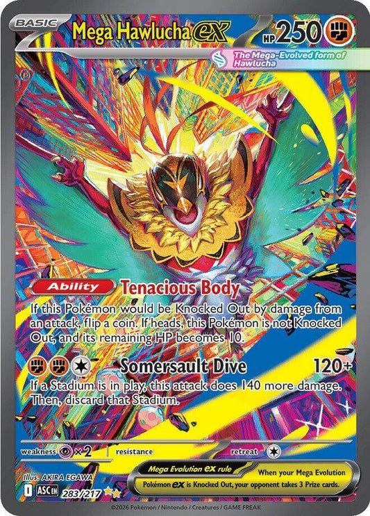 Mega Hawlucha ex Ascended Heroes Special Illustration Rare 283/217