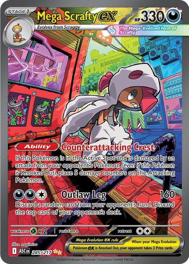Mega Scrafty ex Ascended Heroes Special Illustration Rare 285/217