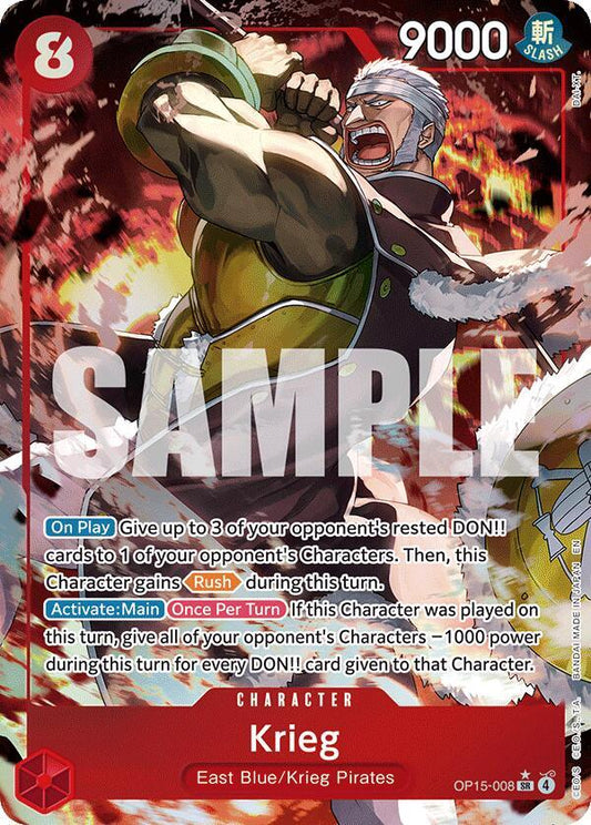 Krieg (OP15-008) (Alternate Art) Adventure on Kami's Island SR OP15-008