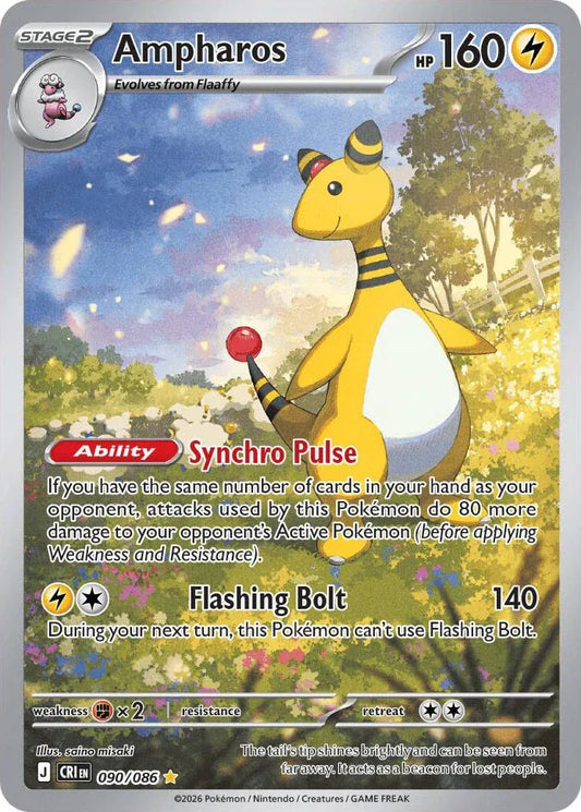 Ampharos Chaos Rising Illustration Rare 090/086