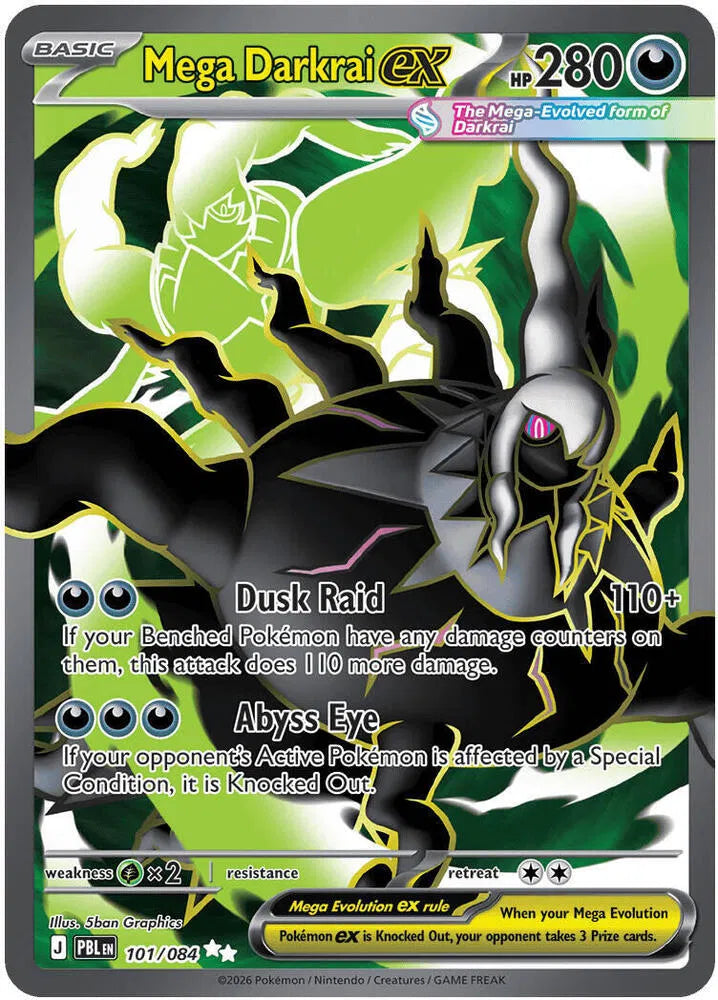 Mega Darkrai ex Pitch Black Ultra Rare 101/084