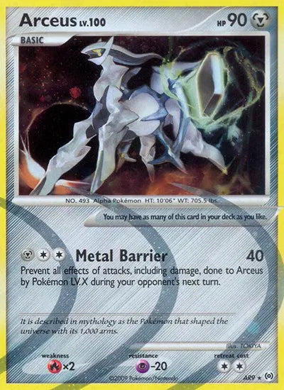 Arceus (AR9) Platinum Arceus Holo Rare AR9