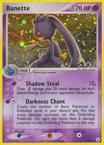 Banette EX Hidden Legends Holo Rare 1