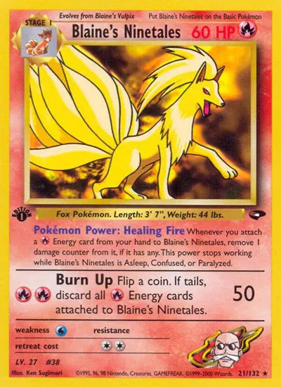 Blaine's Ninetales Rare 21 Gym Challenge