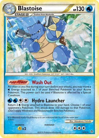 Blastoise Unleashed Rare 13