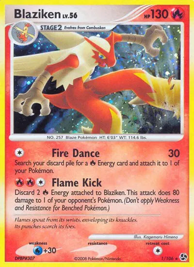 Blaziken Pokemon Holo Rare 1 Great Encounters