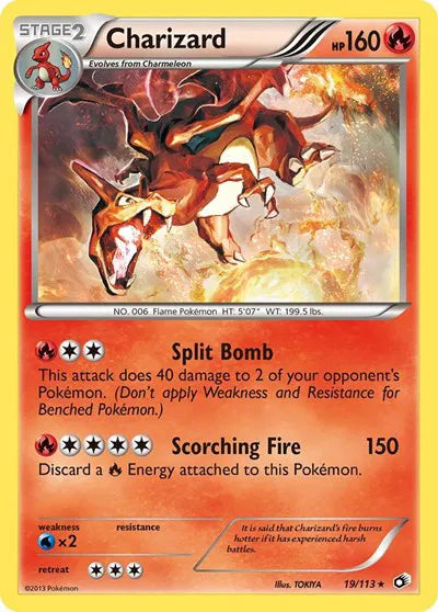 Charizard Legendary Treasures Holo Rare 19 (Reverse)