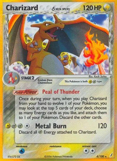 Charizard (Delta Species) Pokemon Holo Rare 4 EX Crystal Guardians