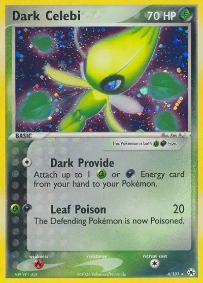 Dark Celebi Pokemon Holo Rare 4 EX Hidden Legends