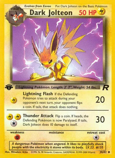 Dark Jolteon Team Rocket Uncommon 38 1st Edition