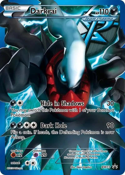 Darkrai (Team Plasma) Holo Rare BW73 Black and White Promos