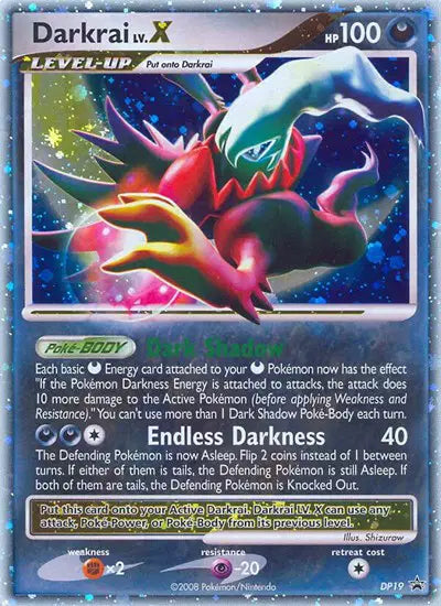 Darkrai Lv.X Pokemon Holo Rare DP19 Diamond and Pearl Promos