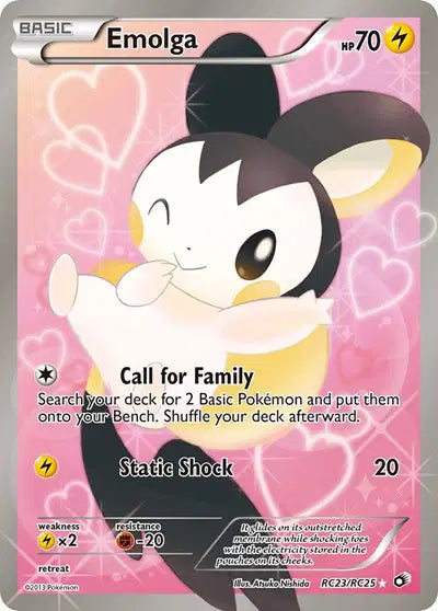 Emolga (Full Art) Pokemon Ultra Rare RC23 Legendary Treasures: Radiant Collections