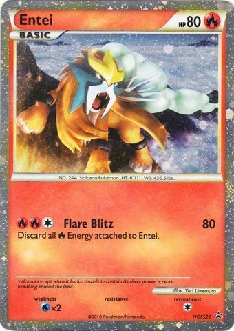 Entei Pokemon Holo Rare HGSS20 HGSS Promos