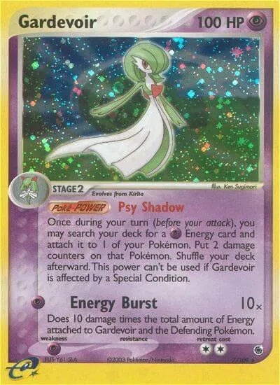 Gardevoir Pokemon Holo Rare 7 EX Ruby & Sapphire