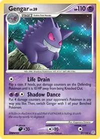 Gengar Pokemon Rare 27 Diamond and Pearl (reverse holo)