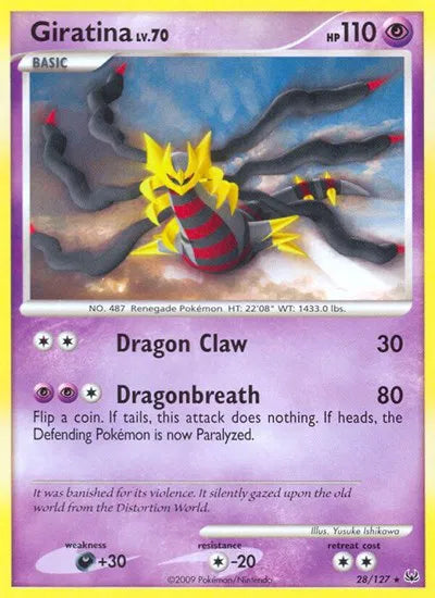 Giratina Lv. 70 Platinum Rare 28 [Reverse Holo]
