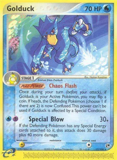 Golduck - EX Sandstorm (SS) Reverse Holo
