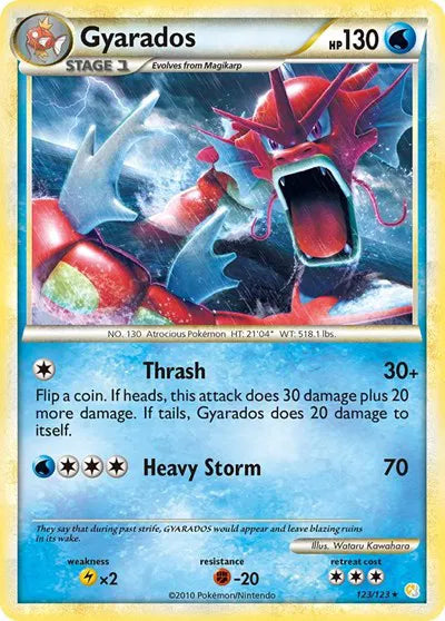 Shining Gyarados HeartGold SoulSilver Holo Rare 123