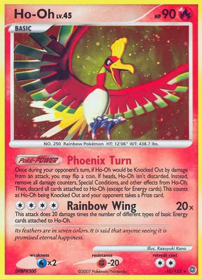 Ho-oh Secret Wonders Holo Rare 10
