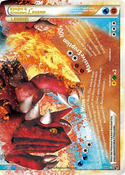 Kyogre & Groudon Legend (Bottom) Pokemon Ultra Rare 88 Undaunted