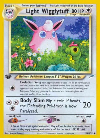 Light Wigglytuff Neo Destiny Uncommon 54 First Edition