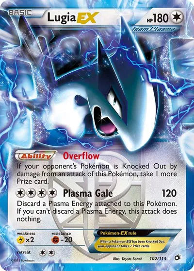 Lugia EX (Team Plasma) Pokemon Ultra Rare 102 Legendary Treasures