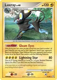 Luxray Diamond and Pearl Holo Rare 7