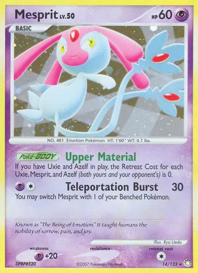 Mesprit Mysterious Treasures Holo Rare 14