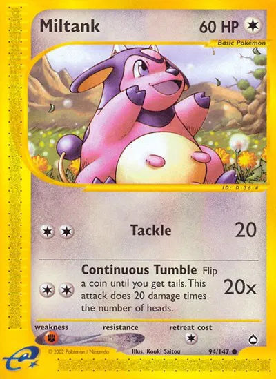 Miltank Aquapolis Common 94