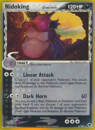 Nidoking (Delta Species) Holo Rare 6 EX Dragon Frontiers