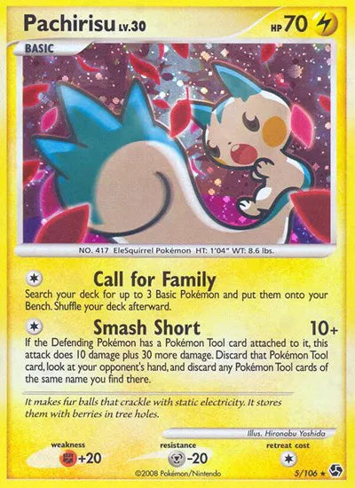 Pachirisu Great Encounters Reverse Holo Rare 5