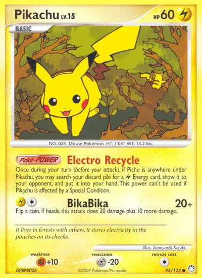 Pikachu Mysterious Treasures Common 94
