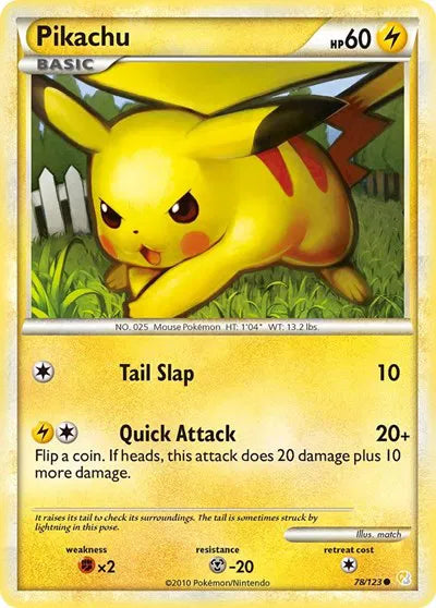 Pikachu HeartGold SoulSilver Common 78