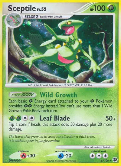 Sceptile Pokemon Holo Rare  8 Great Encounters